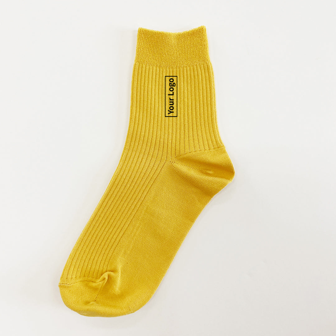 メディロン・カラーニットのリブ編み靴下