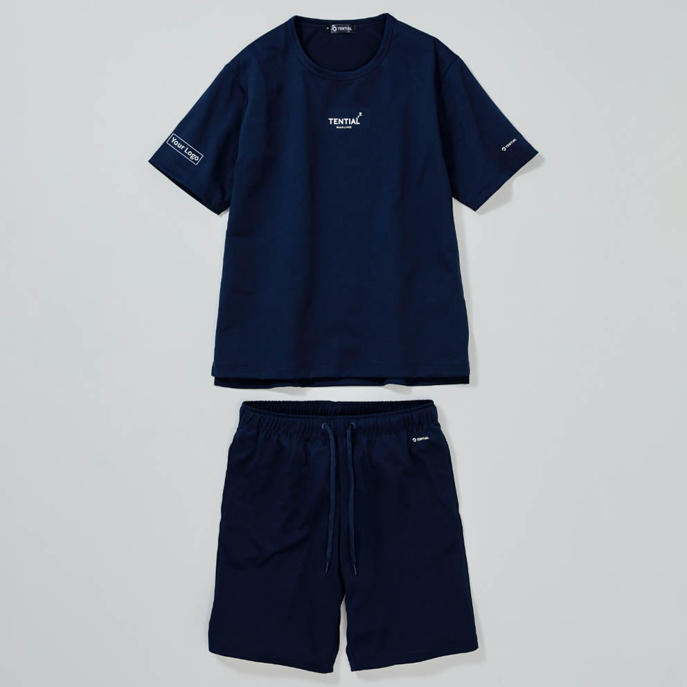 TENTIAL BAKUNE Dry ユニセックス 半袖上下セットM Navy オリジナルグッズ制作 - TENTIAL BAKUNE Dry（半袖）上下セット
