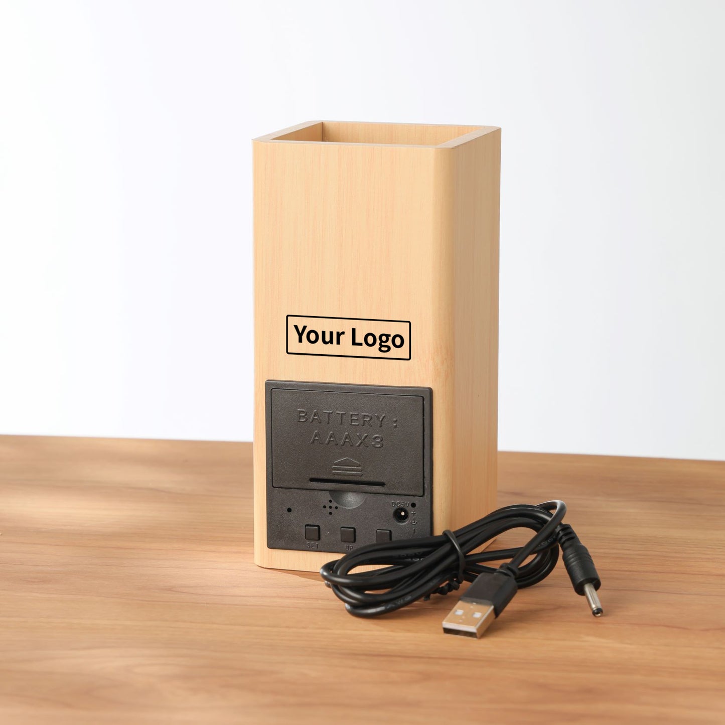 ウッドペンスタンドクロック