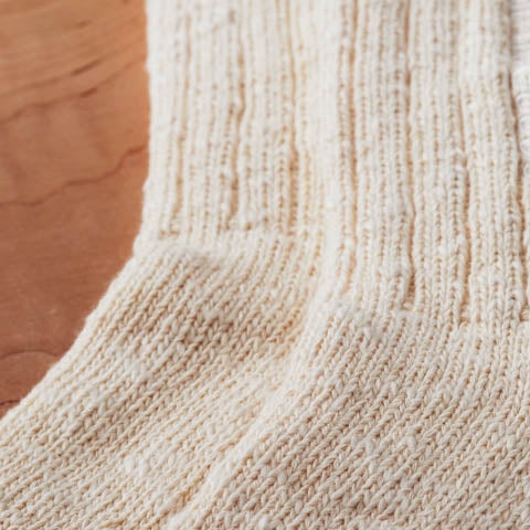 RE LOOP SLUB MIX リブクルーソックス