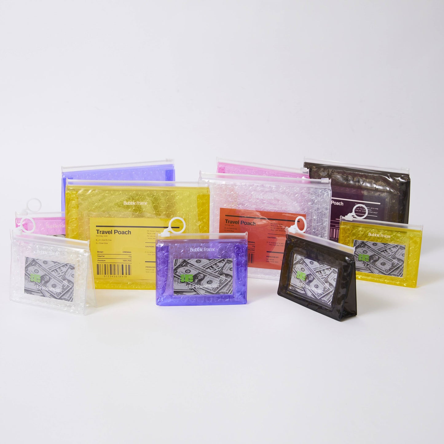 BUBBLE FRAME Travel Pouch SET