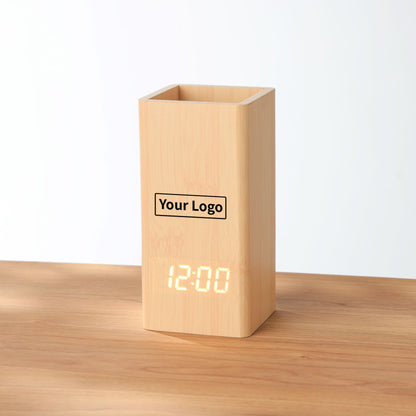 ウッドペンスタンドクロック