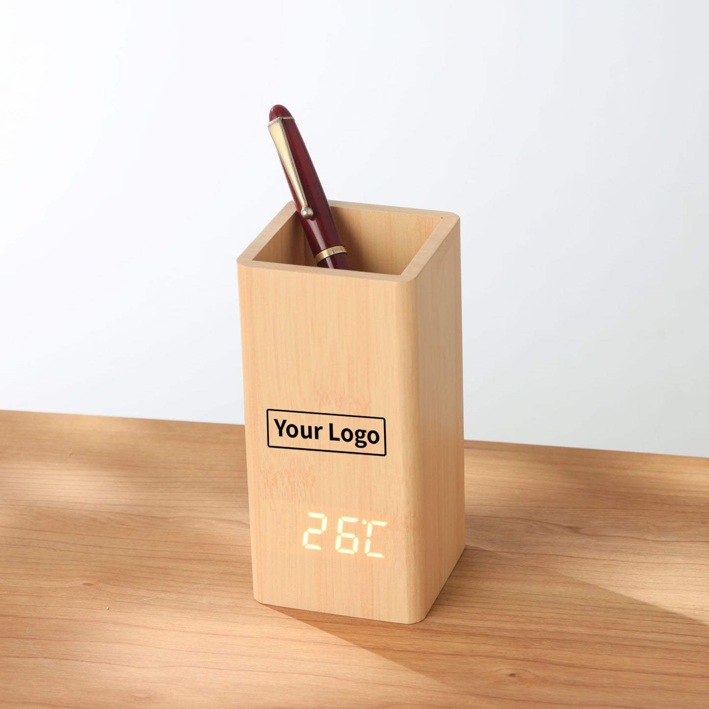 ウッドペンスタンドクロック