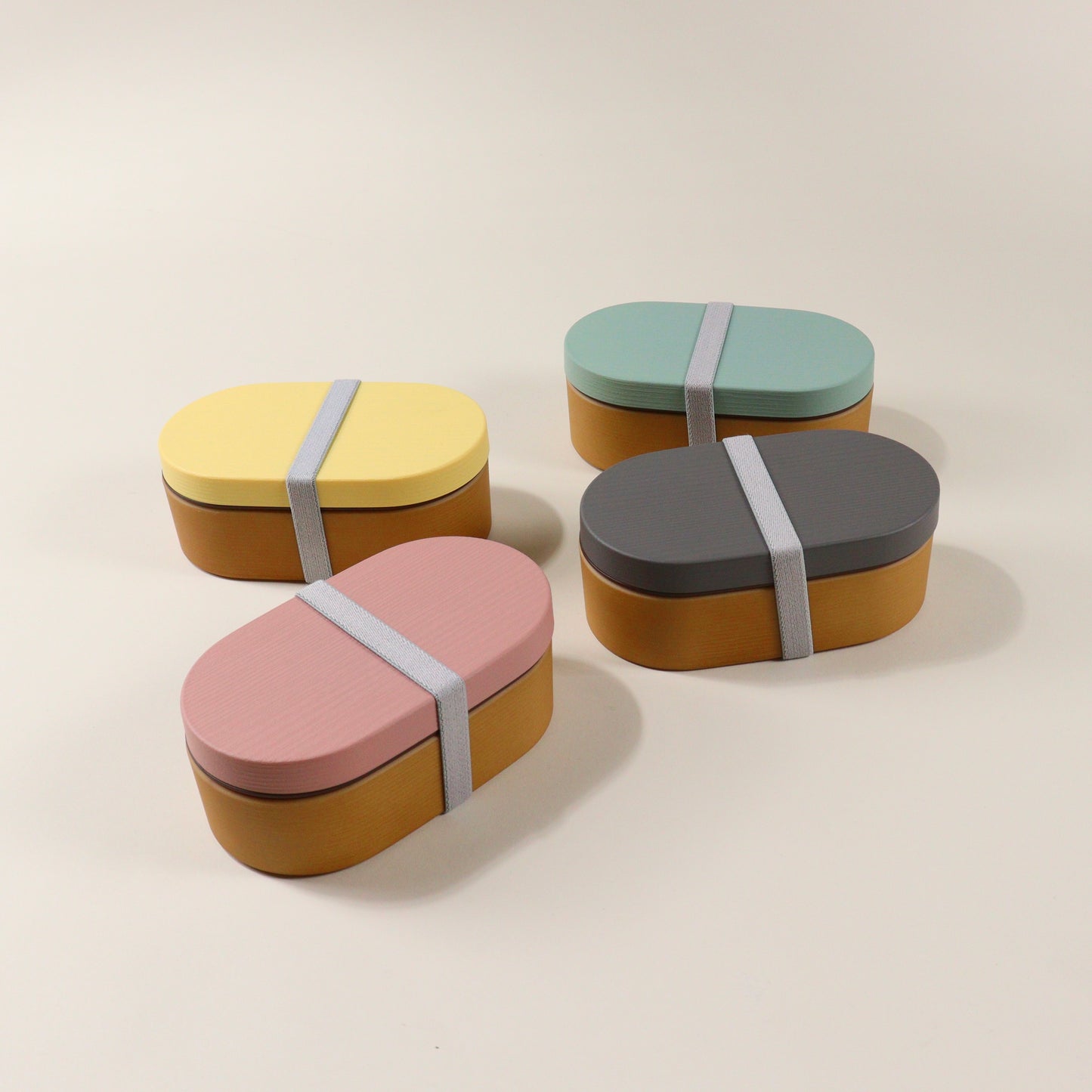 お米がくっつきにくい弁当箱 木目小判弁当