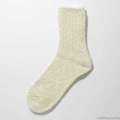 RE LOOP SLUB MIX リブクルーソックス